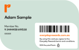 Woolworths Reward Card Number
